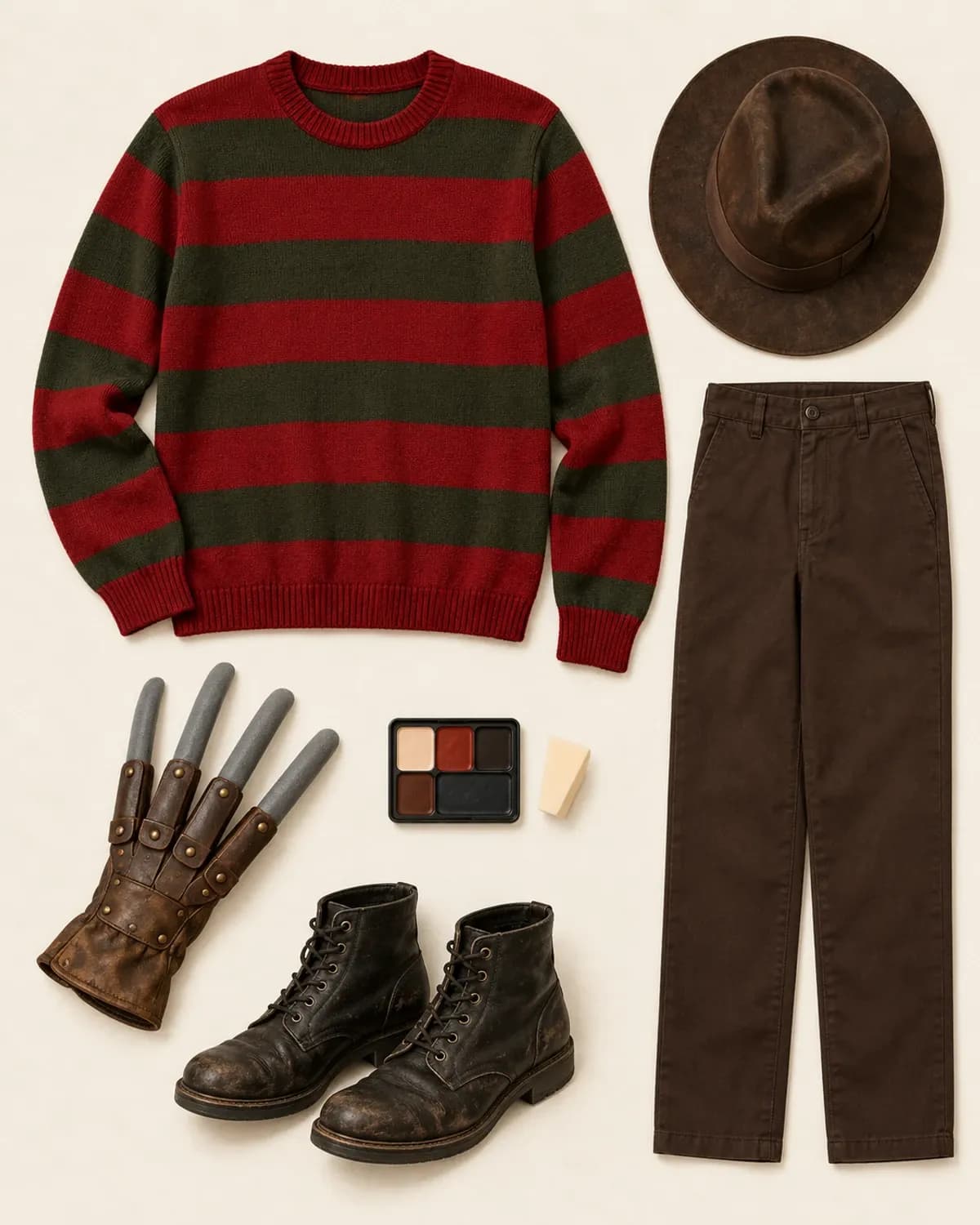 Peças montadas para Freddy Krueger clássico